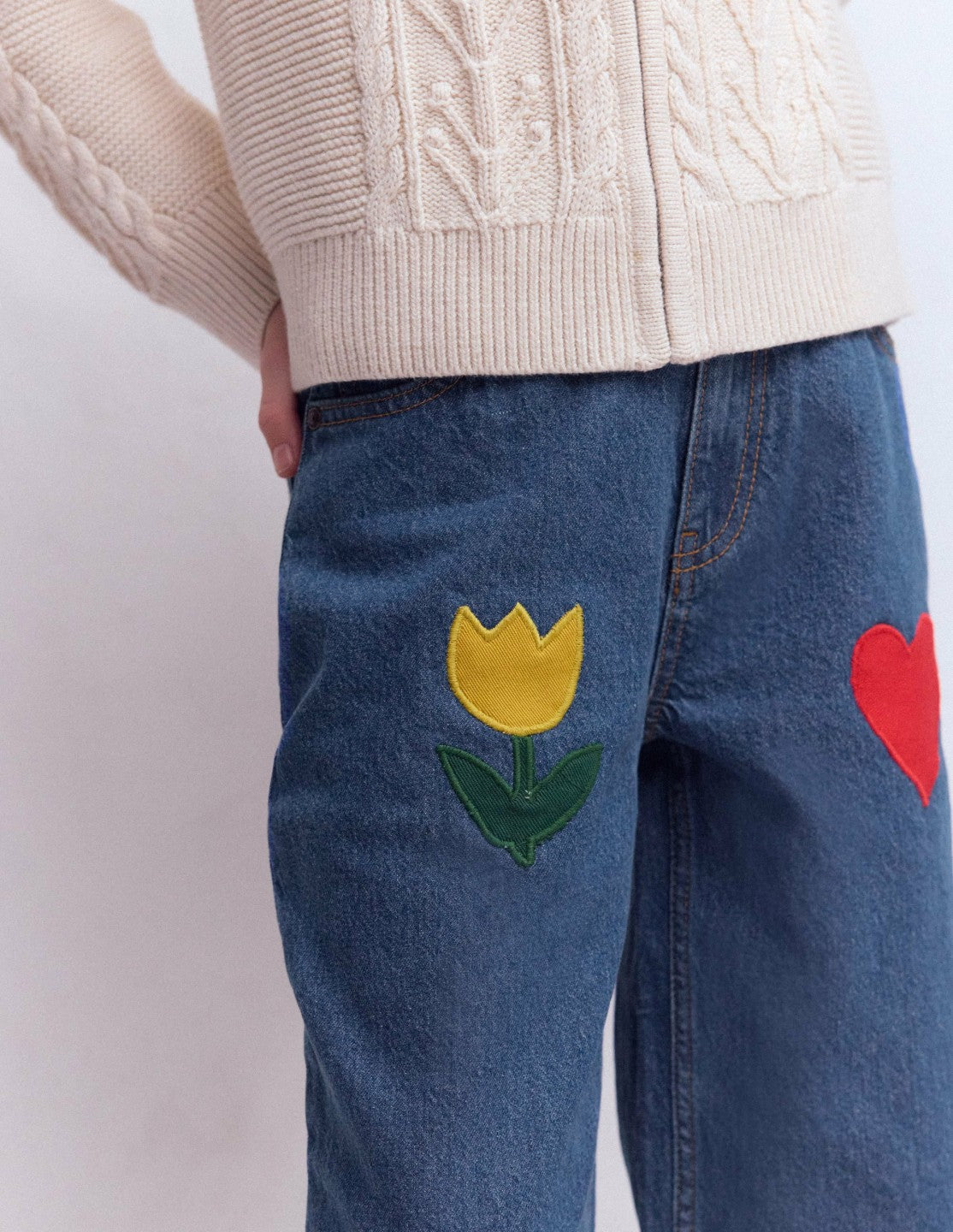 Relaxed Jean-Mid Vintage Applique / Boden Sale