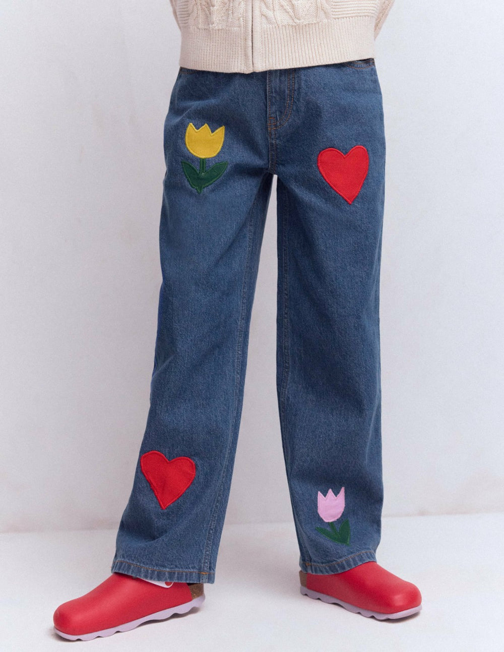 Relaxed Jean-Mid Vintage Applique / Boden Sale