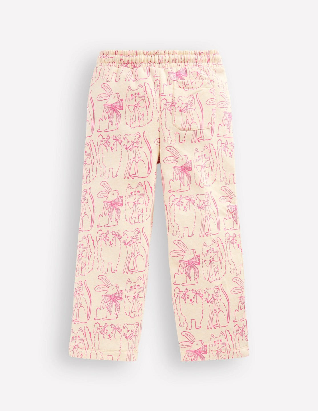 Wide Leg Printed Sweatpants-Oatmeal Cats / Boden Outlet
