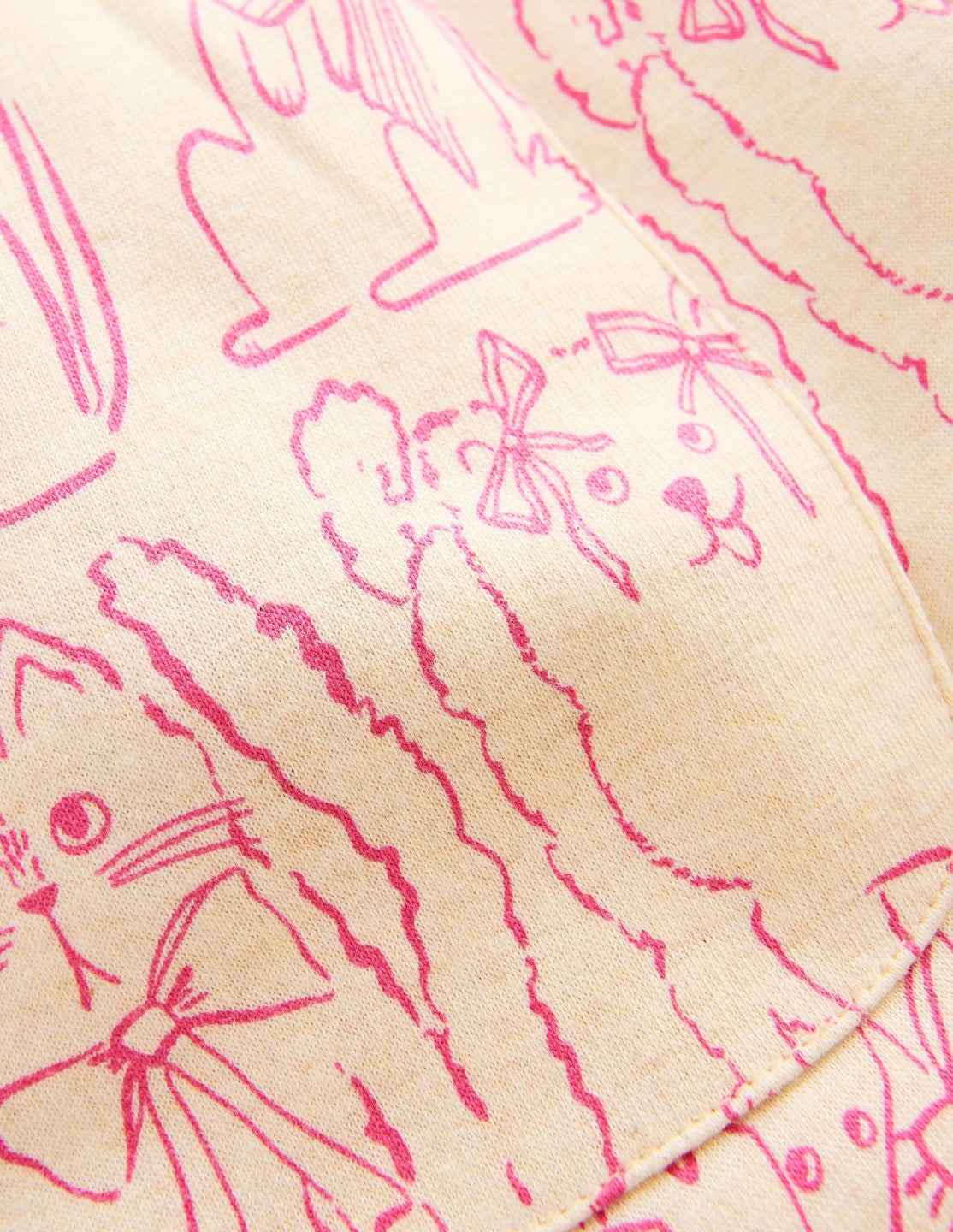 Wide Leg Printed Sweatpants-Oatmeal Cats / Boden Outlet