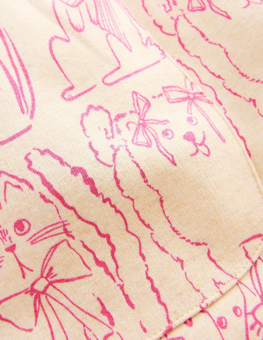Wide Leg Printed Sweatpants-Oatmeal Cats / Boden Outlet