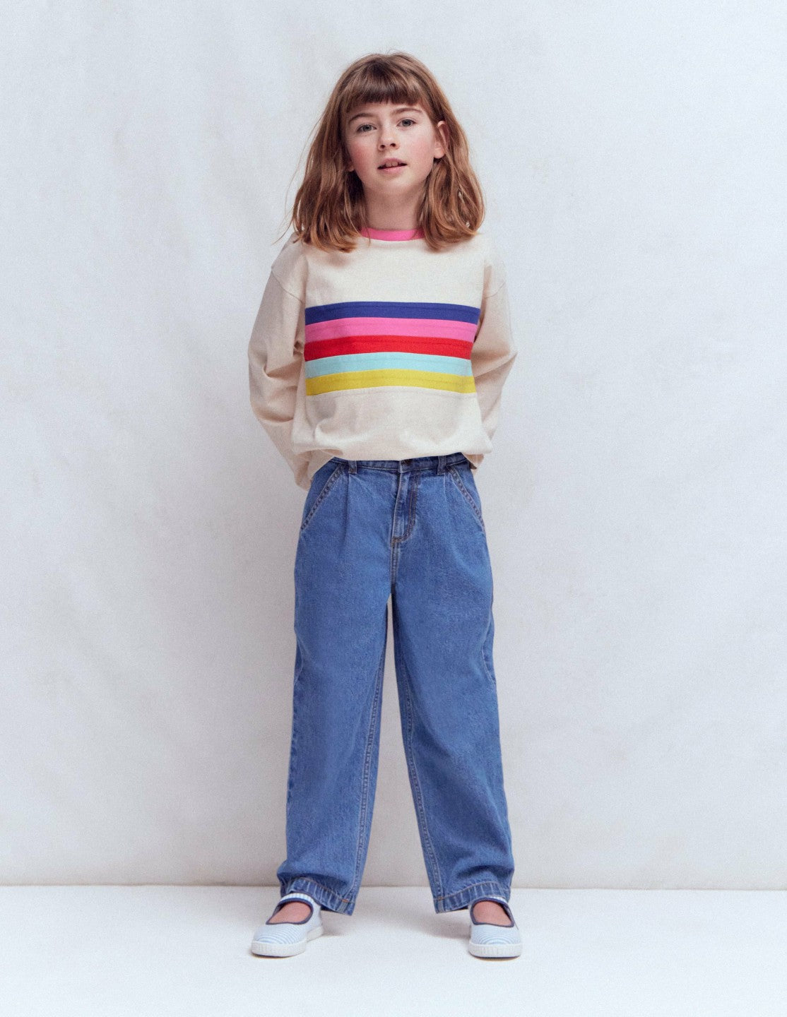 Pleat Jeans-Mid Vintage Denim / Boden Discount