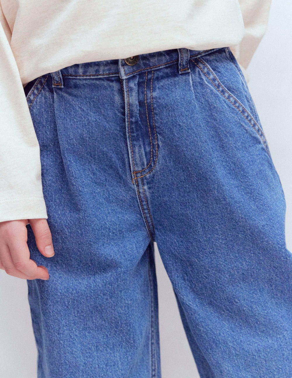 Pleat Jeans-Mid Vintage Denim / Boden Discount