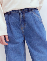 Pleat Jeans-Mid Vintage Denim / Boden Discount