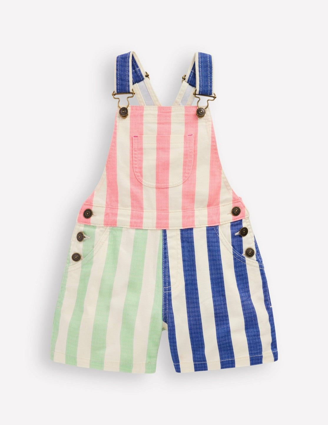 Short Overalls-Multi Hotch Potch Stripe / Boden On sale