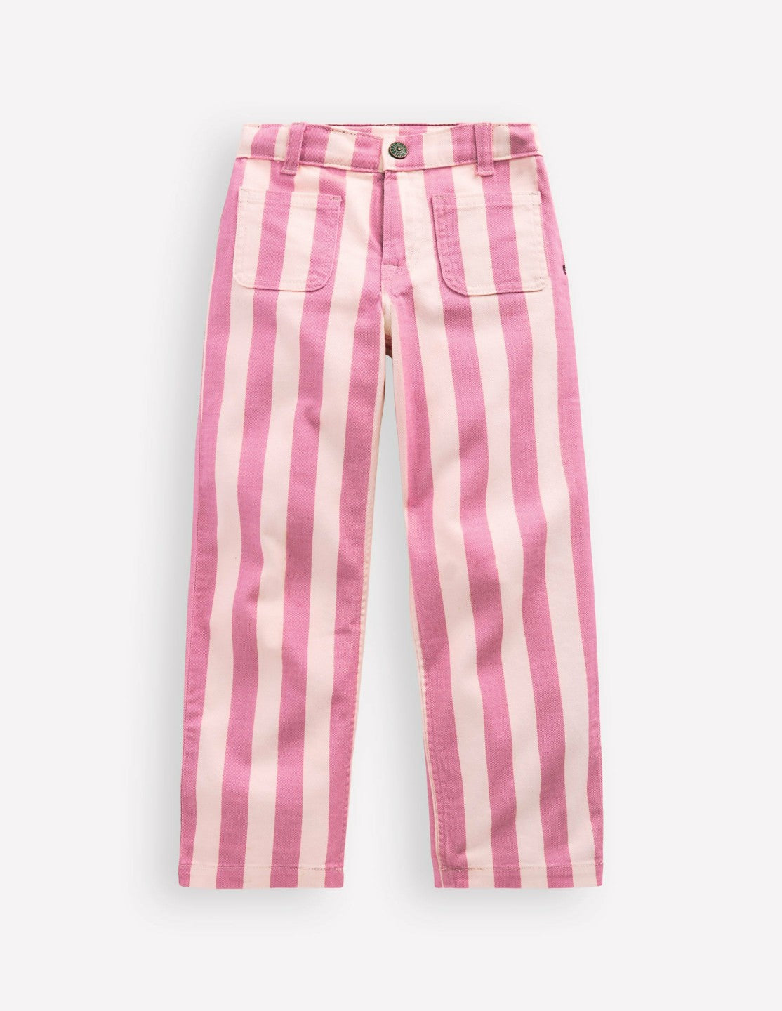 Patch Pocket Straight Jeans-Pink/Ivory Stripe / Boden