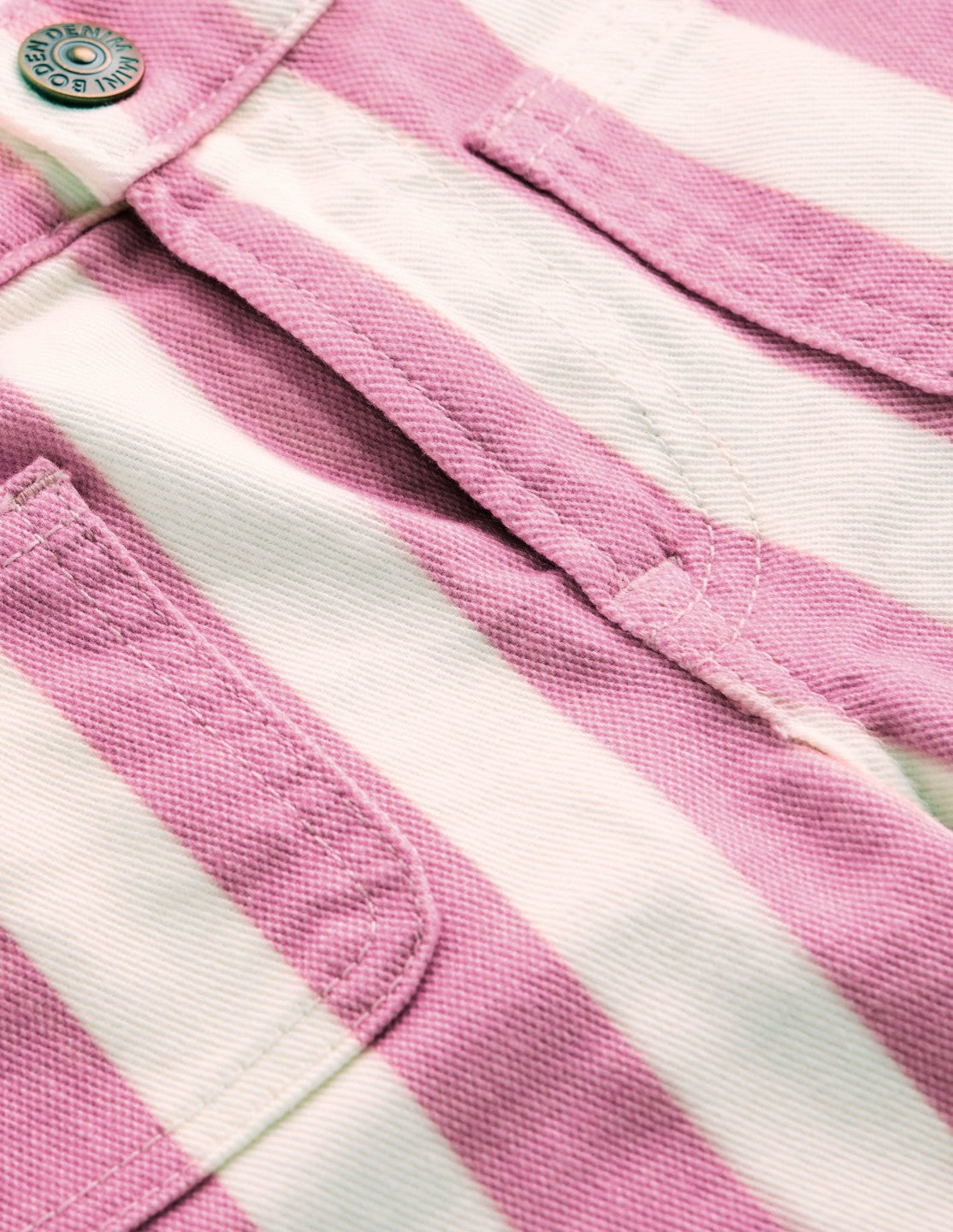Patch Pocket Straight Jeans-Pink/Ivory Stripe / Boden