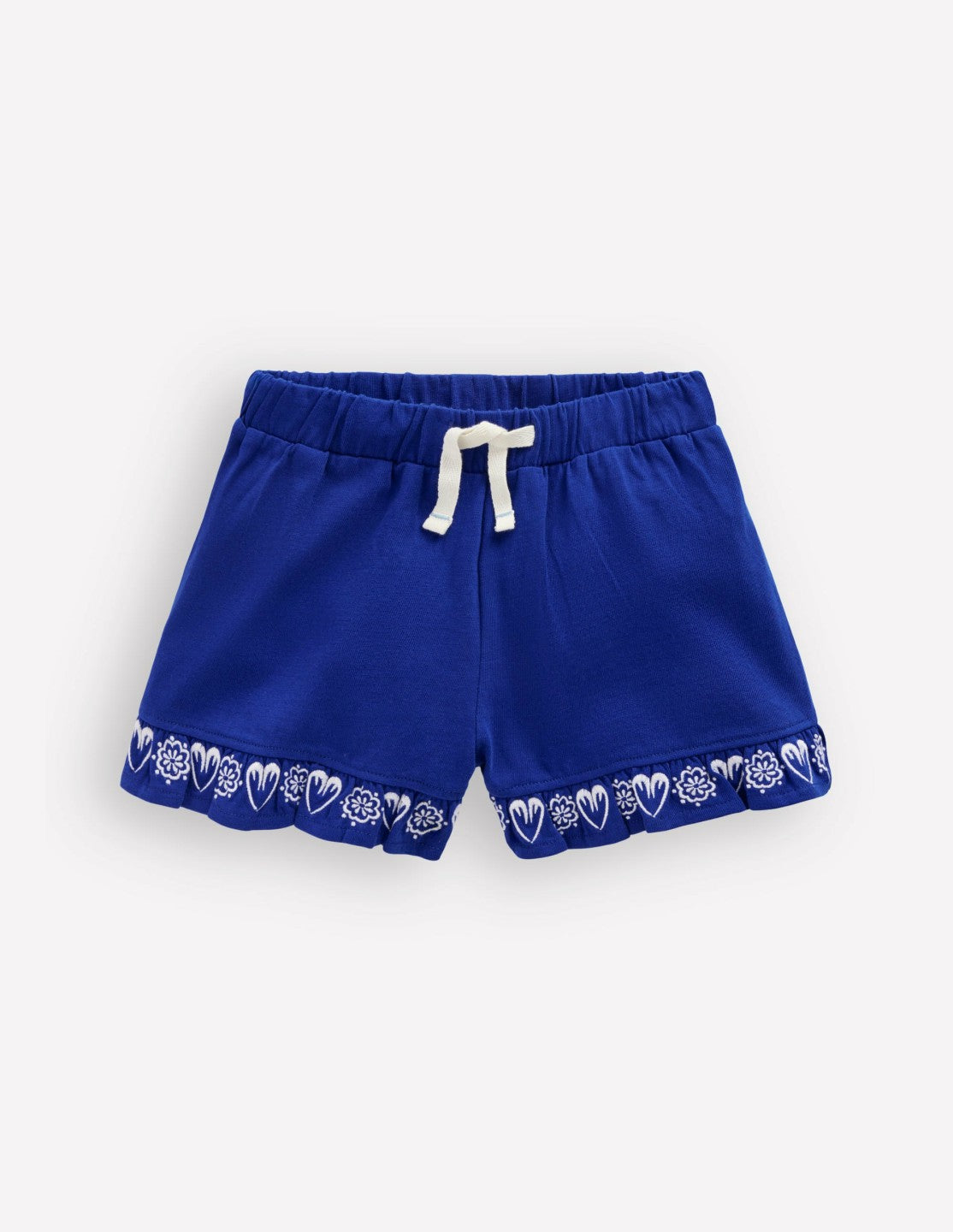 Embroidered Jersey Shorts-Bright Blue Embroidery / Boden Sale