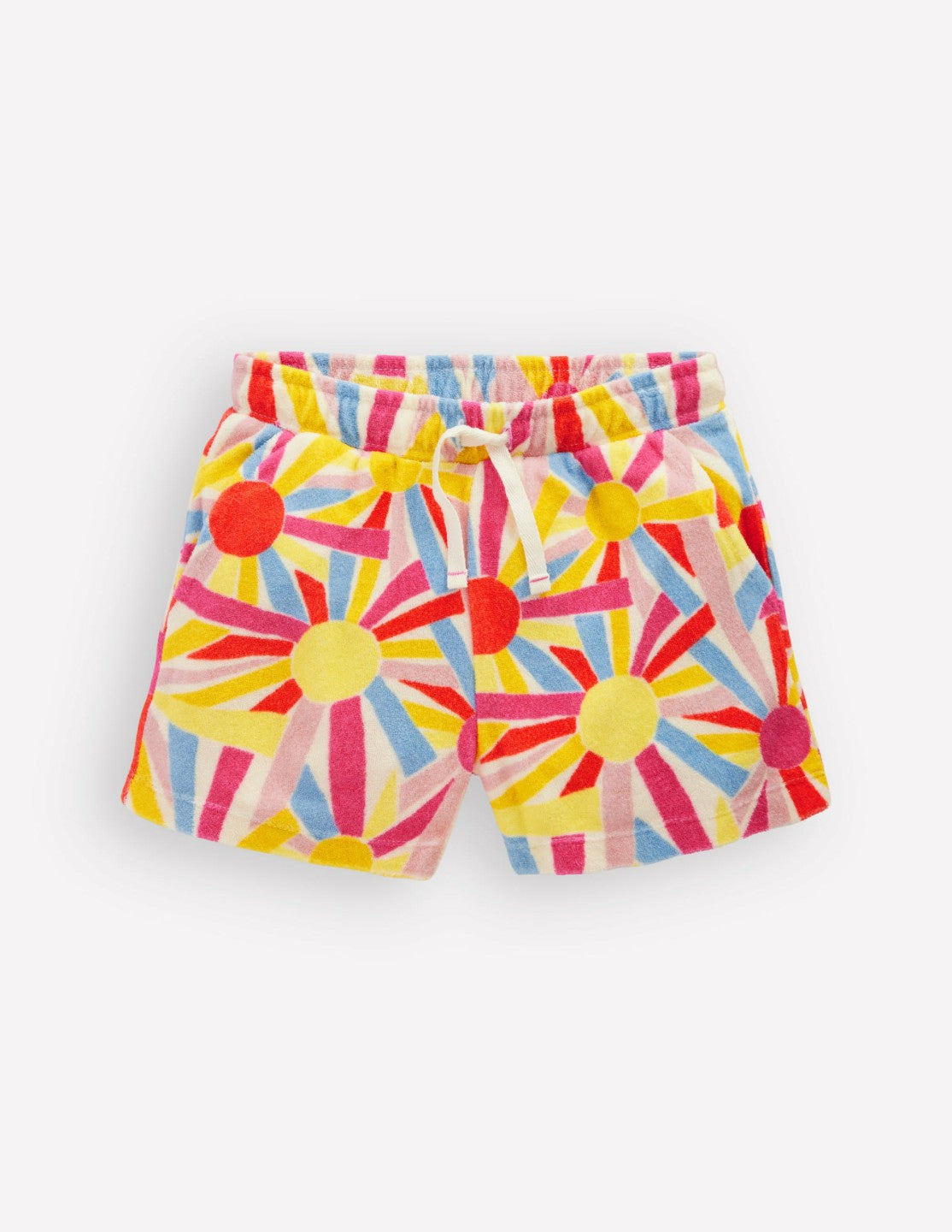 Patch Pocket Towelling short-Soft Ivory Sunburst / Boden Online