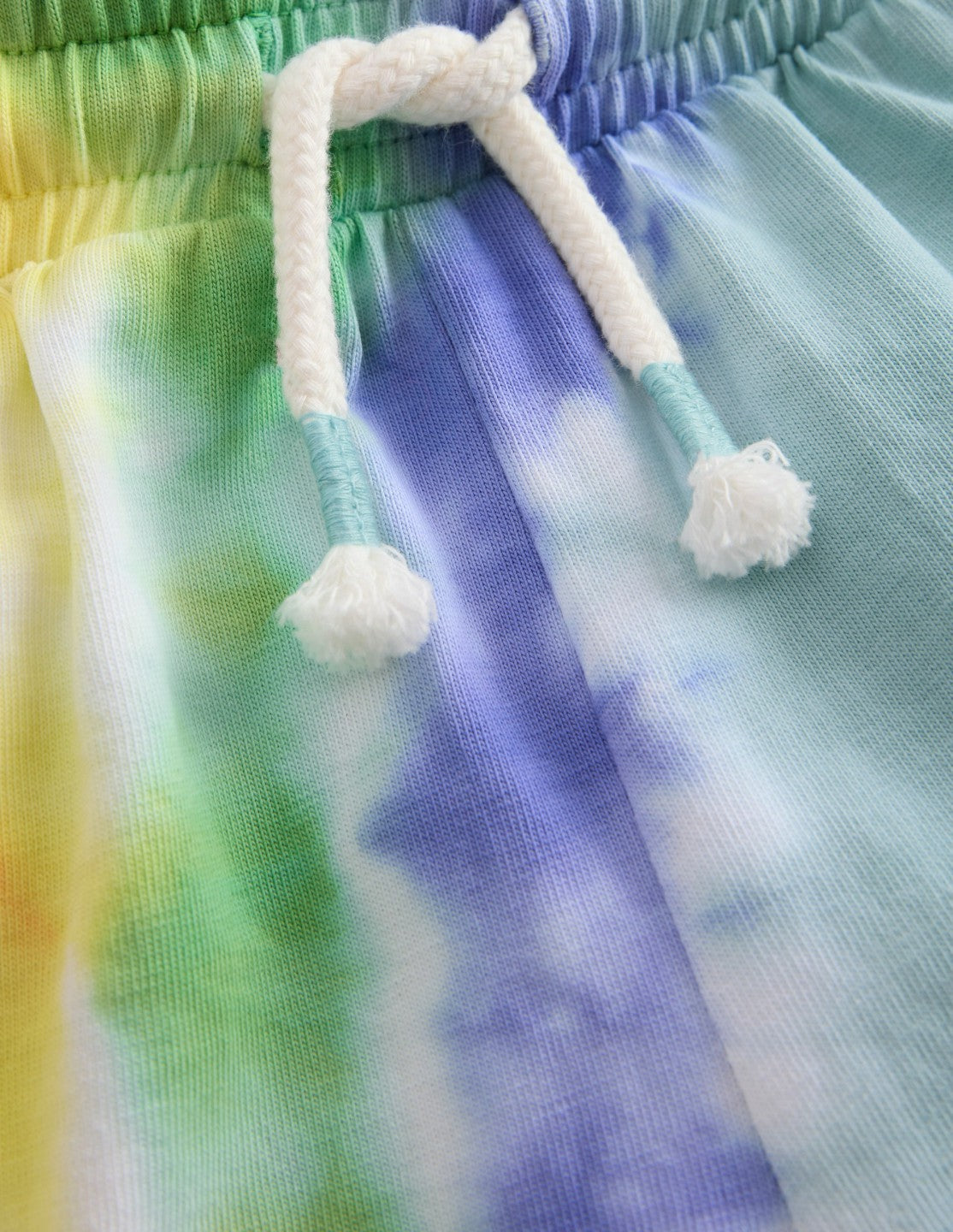 Tie Dye Logo Shorts-Dawn Blue Rainbow / Boden