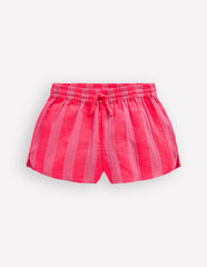 Pull-on Woven Shorts-Formica Pink Stripe / Boden Outlet
