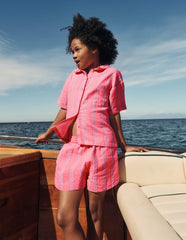 Pull-on Woven Shorts-Formica Pink Stripe / Boden Outlet
