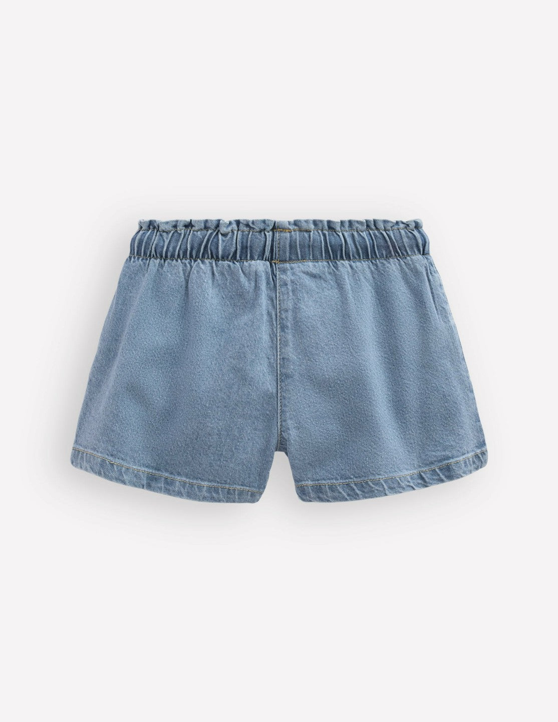 Frill Waist Shorts-Light Wash Denim / Boden Discount
