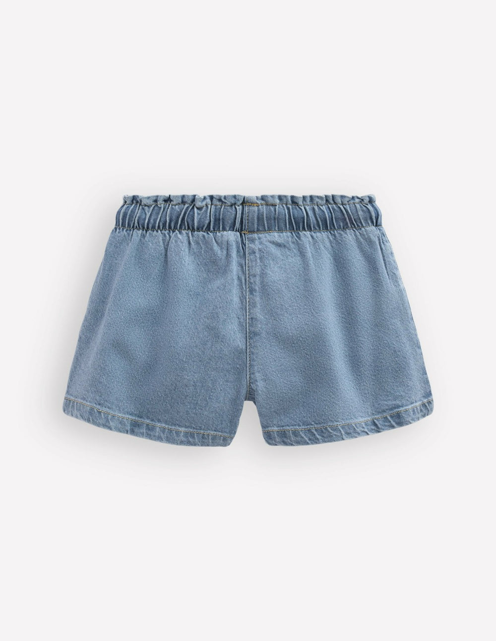 Frill Waist Shorts-Light Wash Denim / Boden Discount