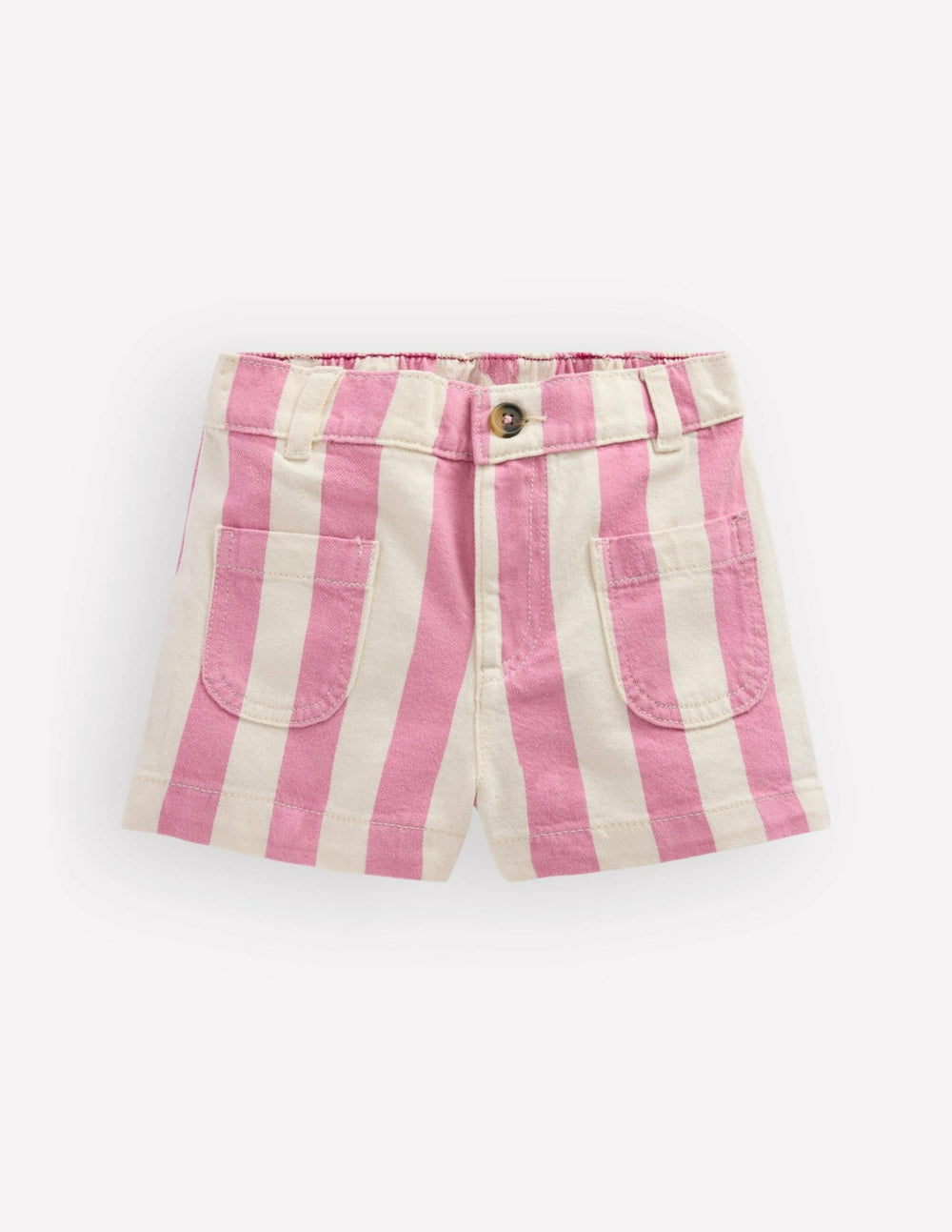 Patch Pocket Shorts-Pink Stripe / Boden us