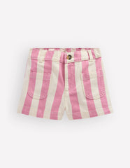 Patch Pocket Shorts-Pink Stripe / Boden us