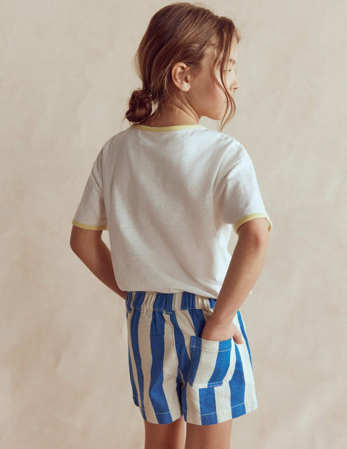 Patch Pocket Shorts-Kingfisher Blue/ Ivory / Boden