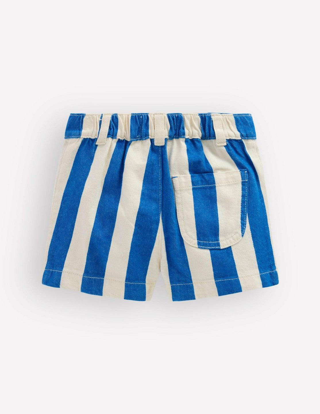 Patch Pocket Shorts-Kingfisher Blue/ Ivory / Boden