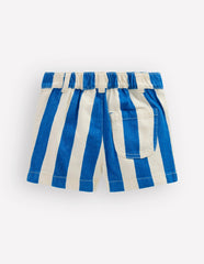 Patch Pocket Shorts-Kingfisher Blue/ Ivory / Boden