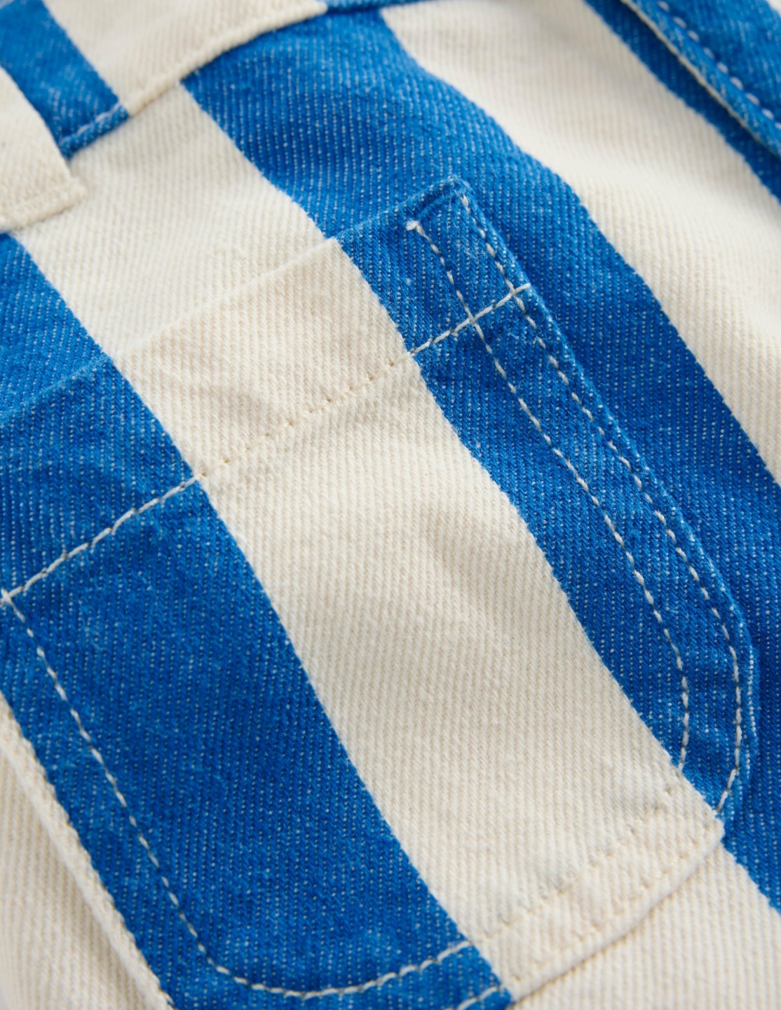 Patch Pocket Shorts-Kingfisher Blue/ Ivory / Boden