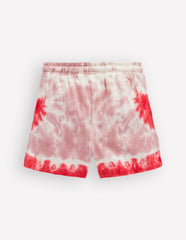 Tie Dye Logo Shorts-Vintage Pink / Boden Sale