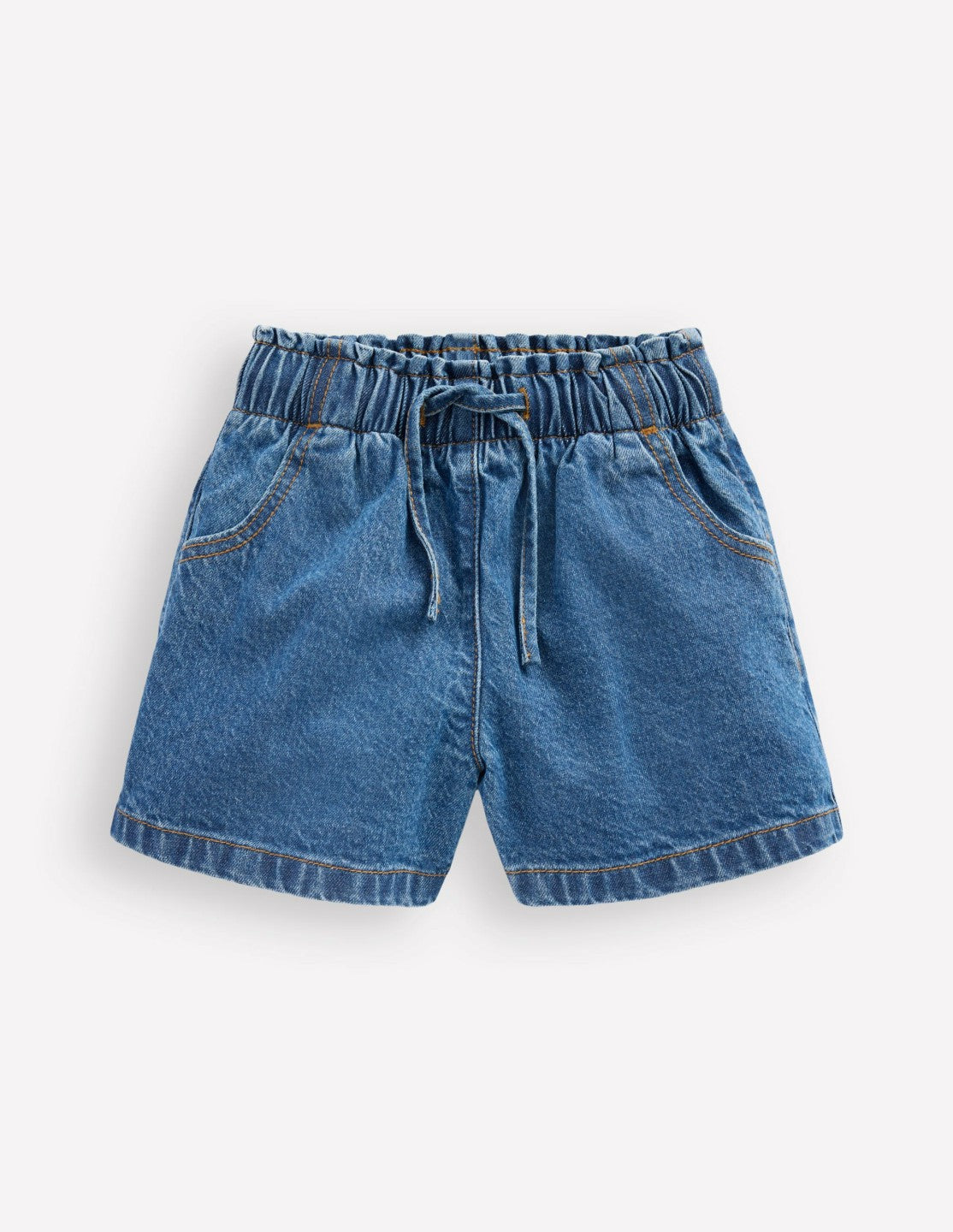 Frill Waist Shorts-Mid Vintage Denim / Boden Outlet