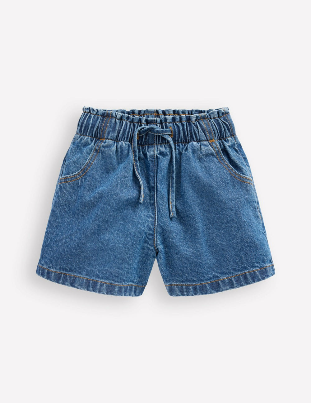 Frill Waist Shorts-Mid Vintage Denim / Boden Outlet