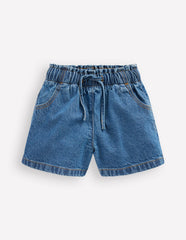 Frill Waist Shorts-Mid Vintage Denim / Boden Outlet