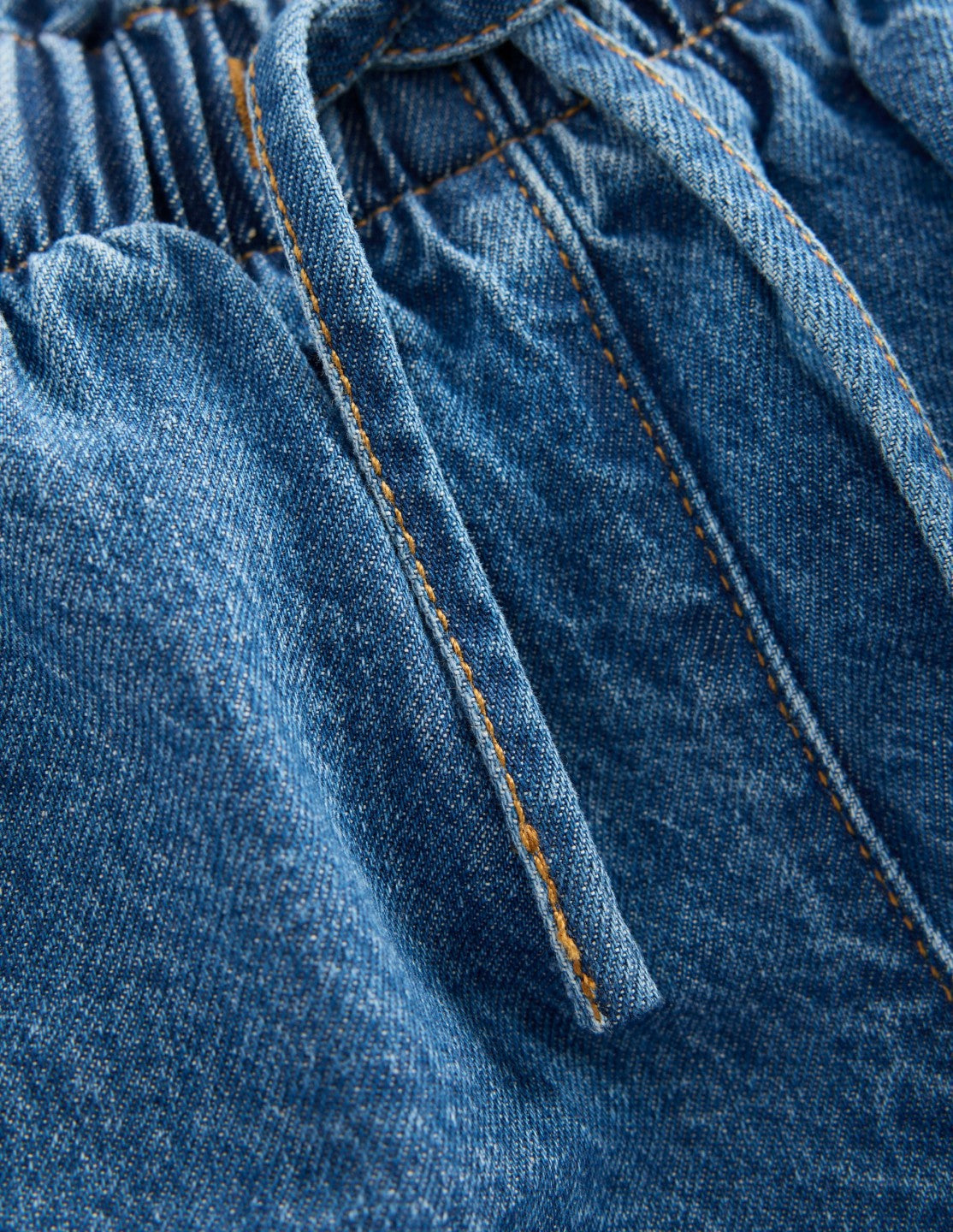 Frill Waist Shorts-Mid Vintage Denim / Boden Outlet