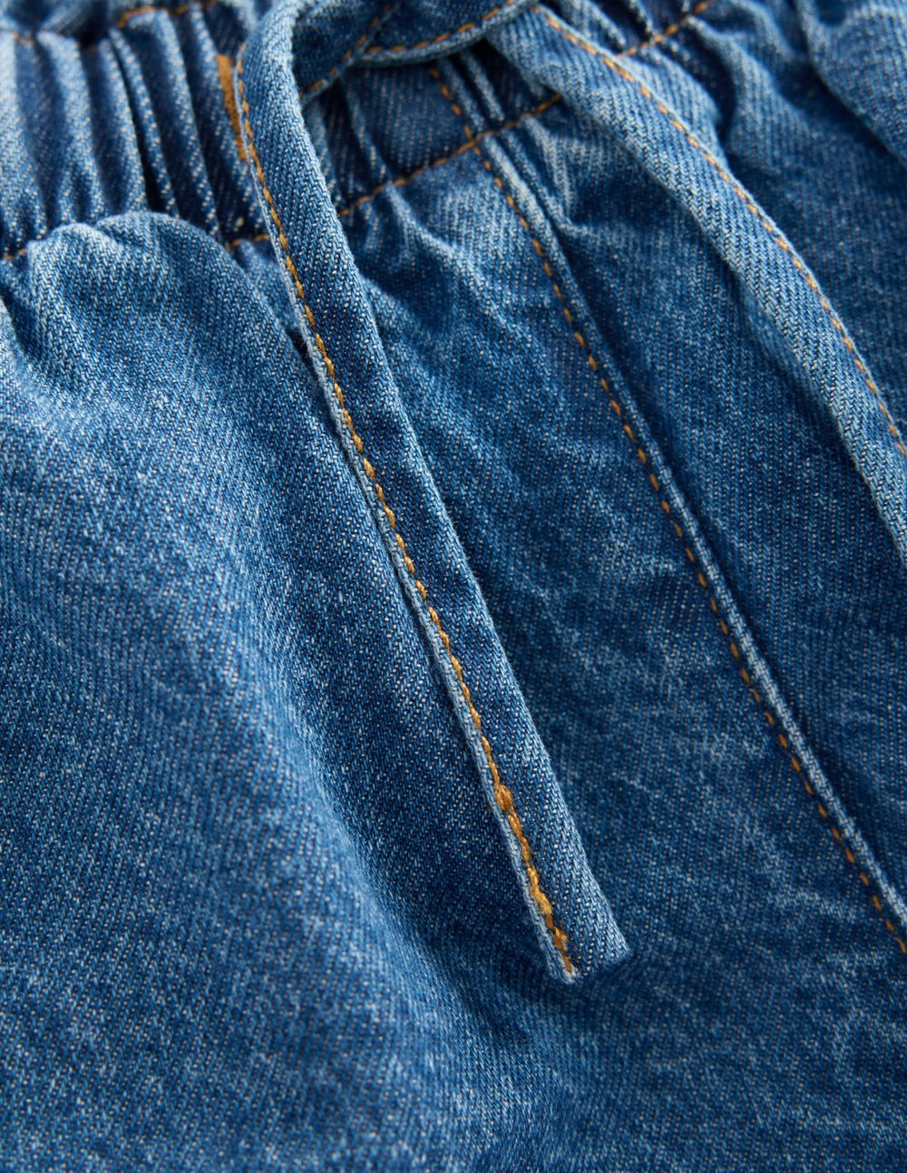 Frill Waist Shorts-Mid Vintage Denim / Boden Outlet
