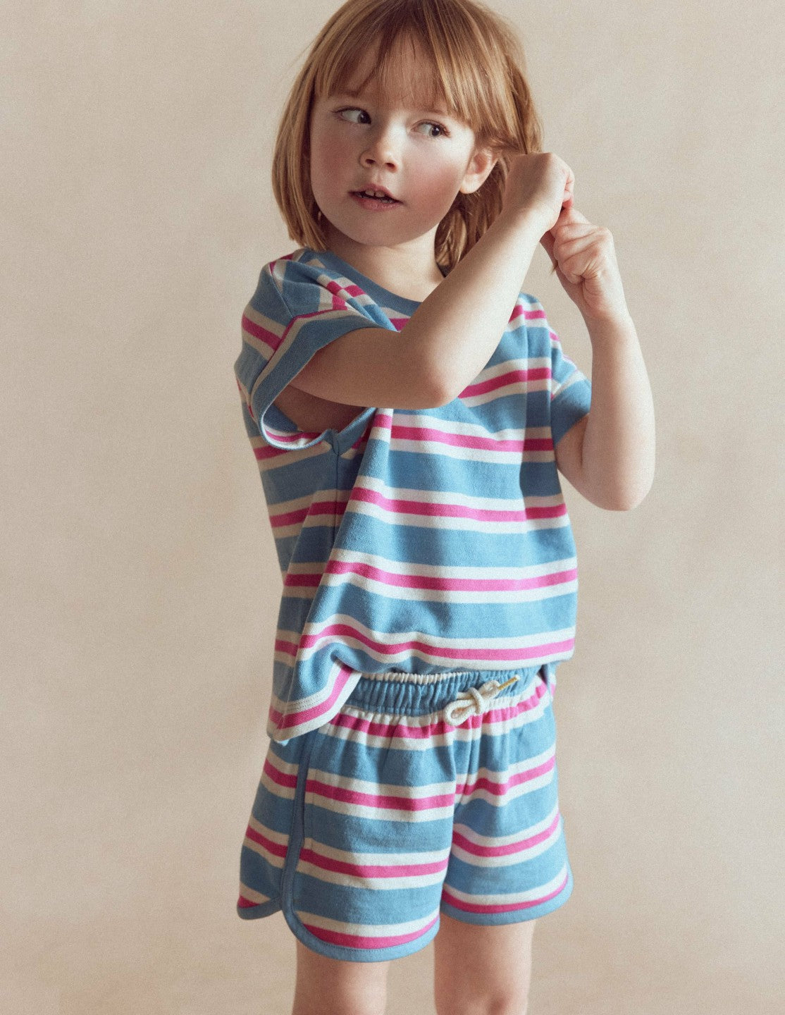 Jersey Boxing Short-Blue Stripe / Boden On sale