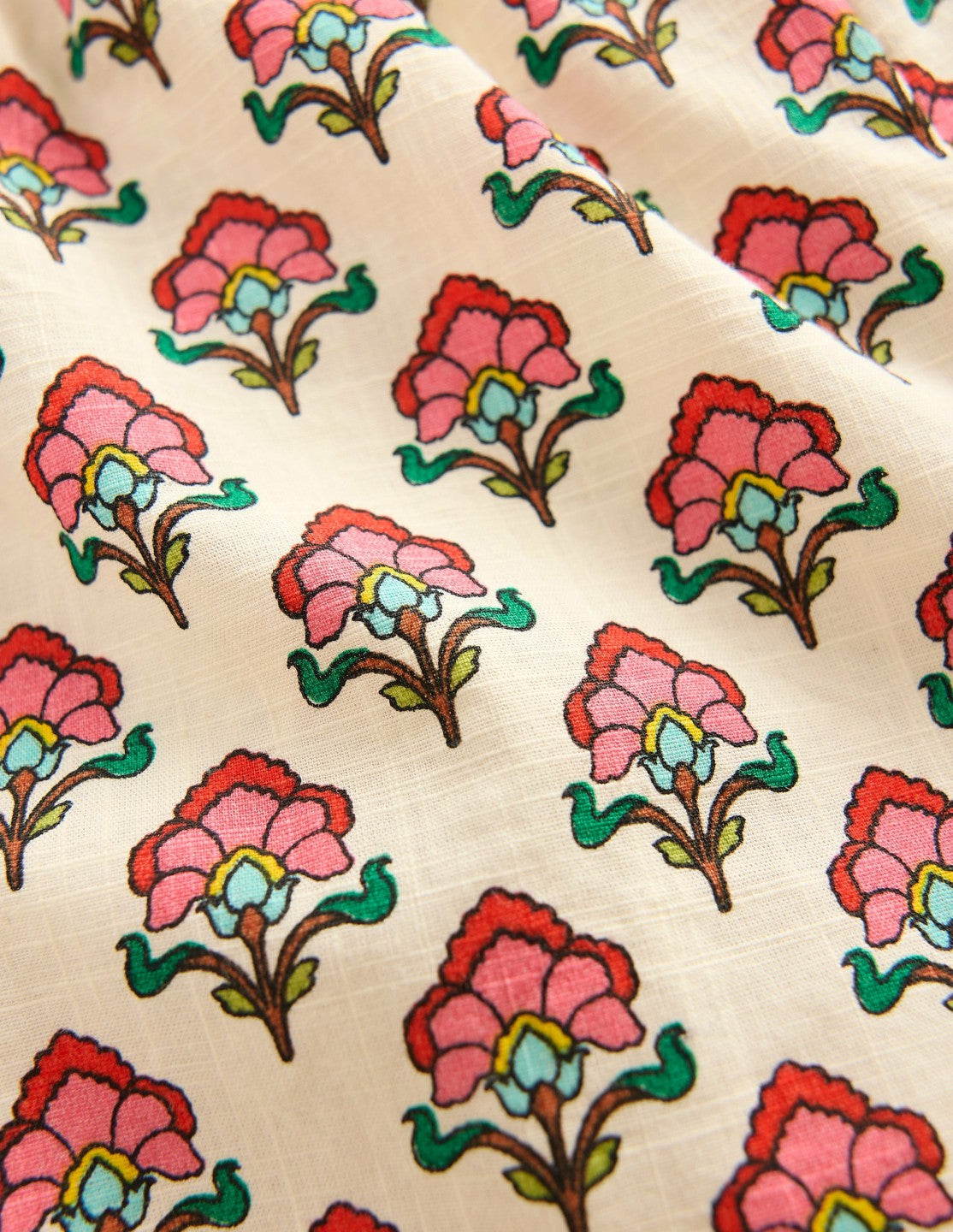 Frill Woven Shorts-Woodblock Ivory Floral / Boden Discount