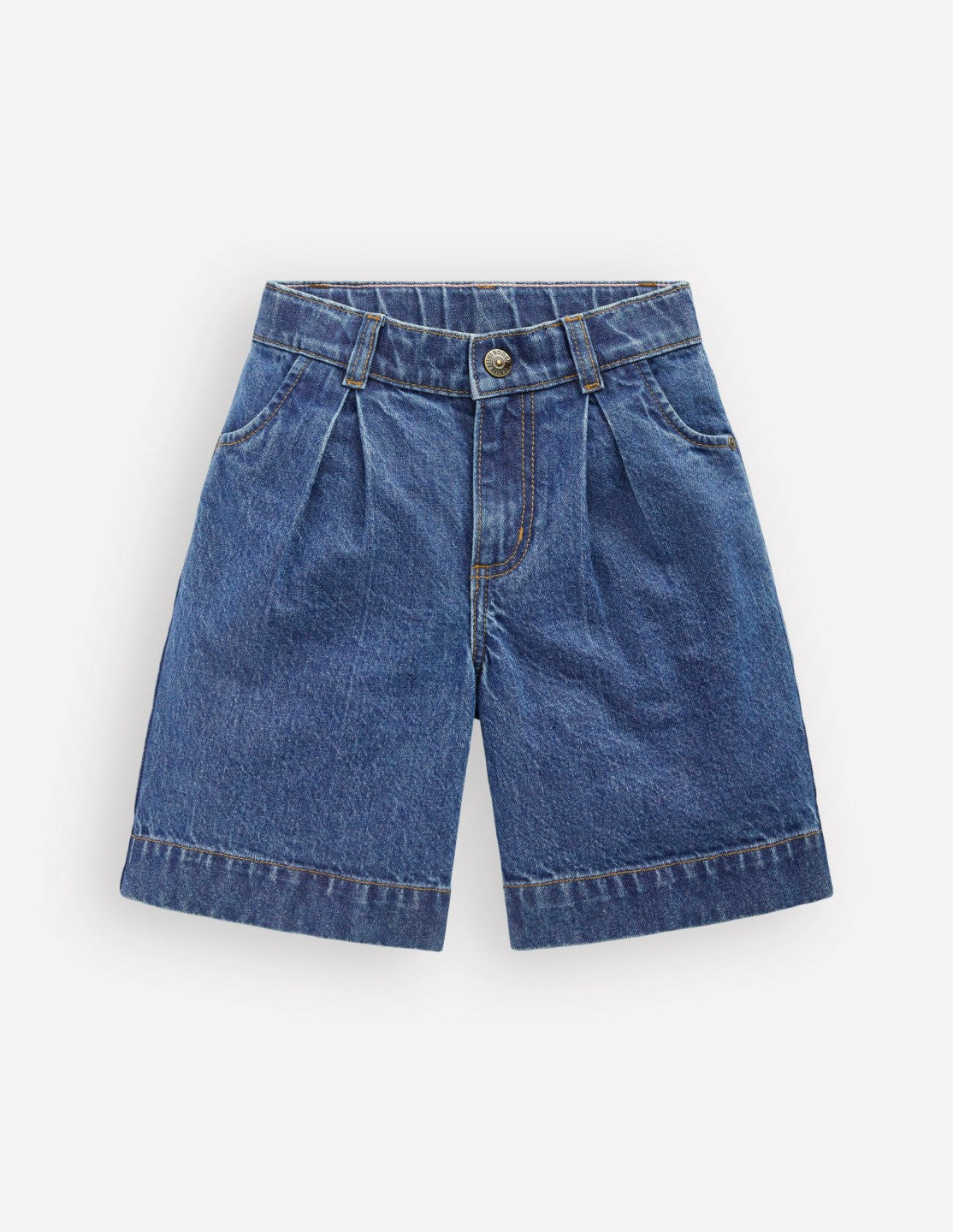 Long Denim Shorts-Mid Vintage Denim / Boden us