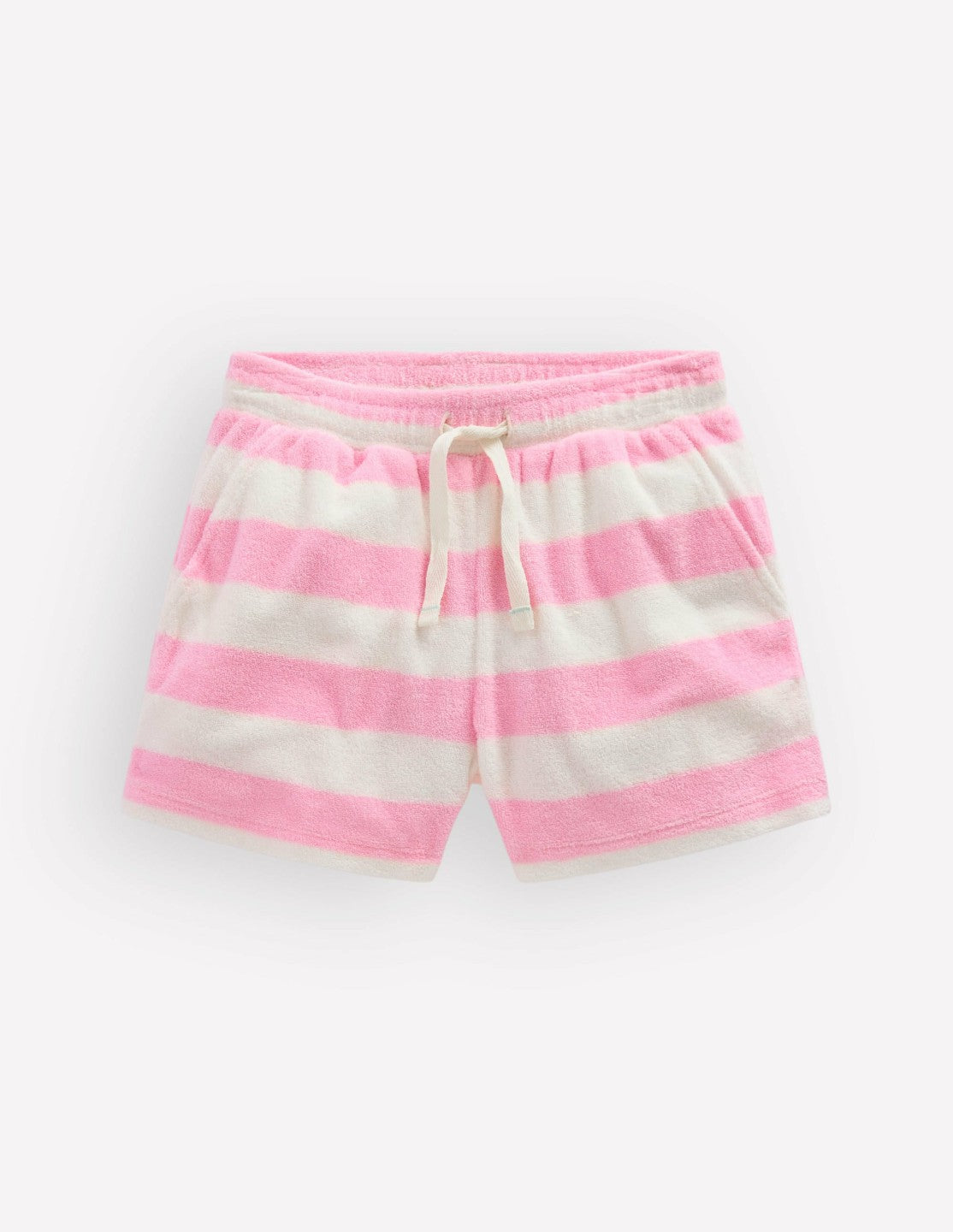 Patch Pocket Towelling short-Spring Blossom Pink Stripe / Boden Sale