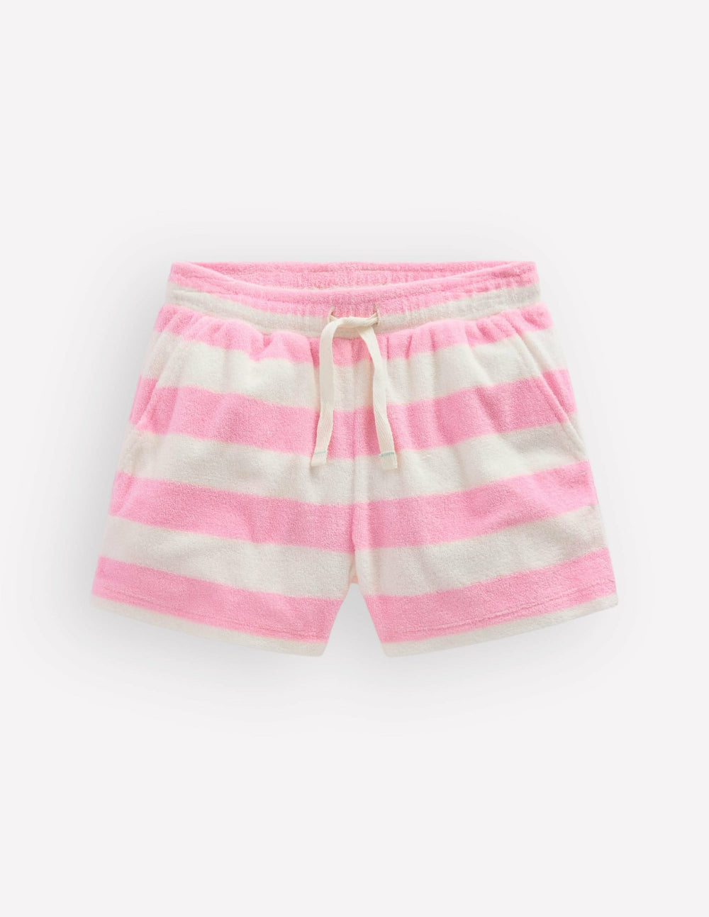 Patch Pocket Towelling short-Spring Blossom Pink Stripe / Boden Sale