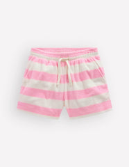Patch Pocket Towelling short-Spring Blossom Pink Stripe / Boden Sale