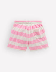 Patch Pocket Towelling short-Spring Blossom Pink Stripe / Boden Sale