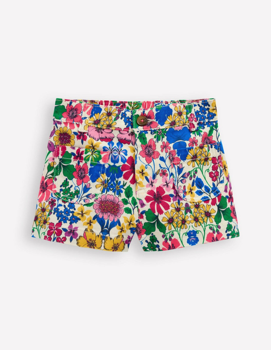 Patch Pocket Shorts-Multi Rainbow Floral / Boden Online