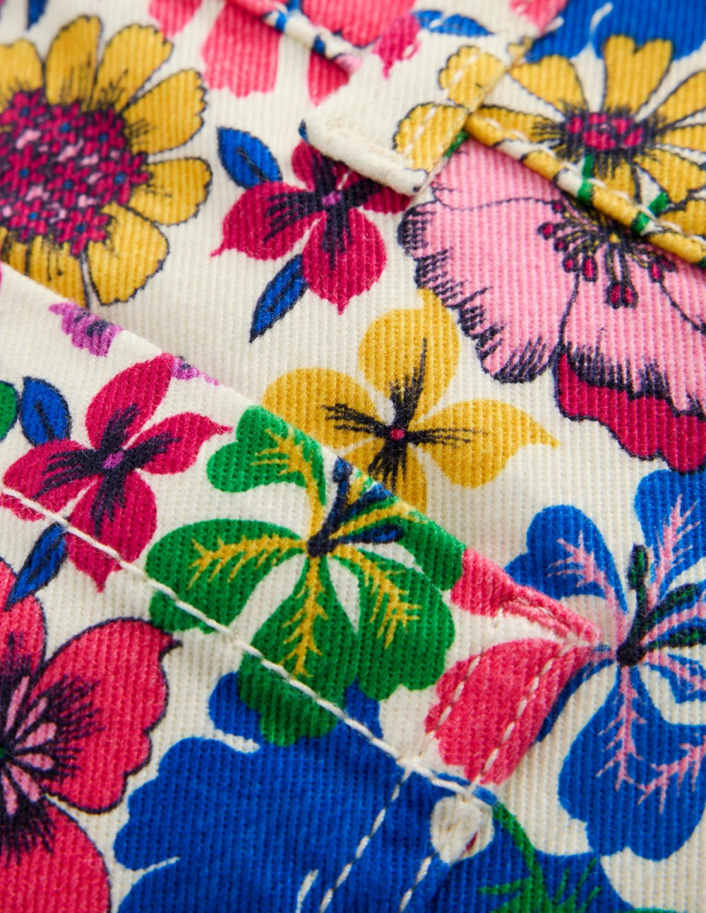 Patch Pocket Shorts-Multi Rainbow Floral / Boden Online