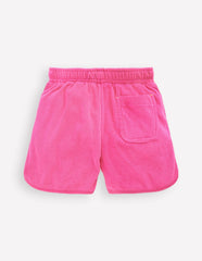 Towelling Embroidered Shorts-Sorbet Pink Embroidery / Boden On sale