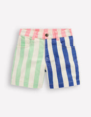 Denim Shorts-Multi Hotch Potch Stripe / Boden Sale