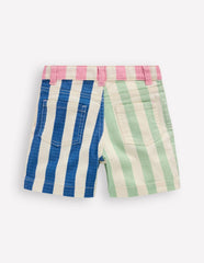 Denim Shorts-Multi Hotch Potch Stripe / Boden Sale