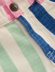 Denim Shorts-Multi Hotch Potch Stripe / Boden Sale