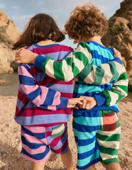 Printed Jersey Shorts-Multi Hotch Potch Stripe / Boden Online