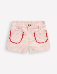 Patch Pocket Shorts-Pink Ticking Stripe / Boden Outlet
