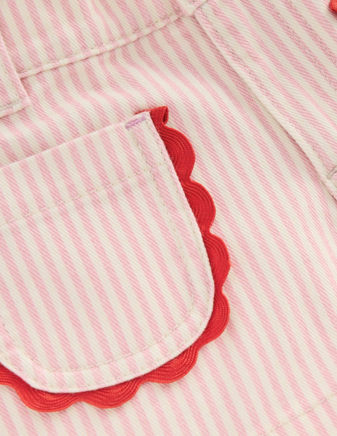 Patch Pocket Shorts-Pink Ticking Stripe / Boden Outlet