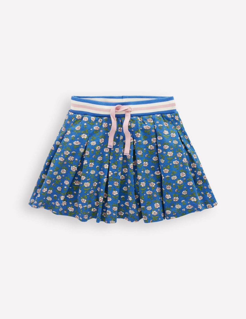 Pleated Jersey Skort-Bluejay Garden Flower / Boden us