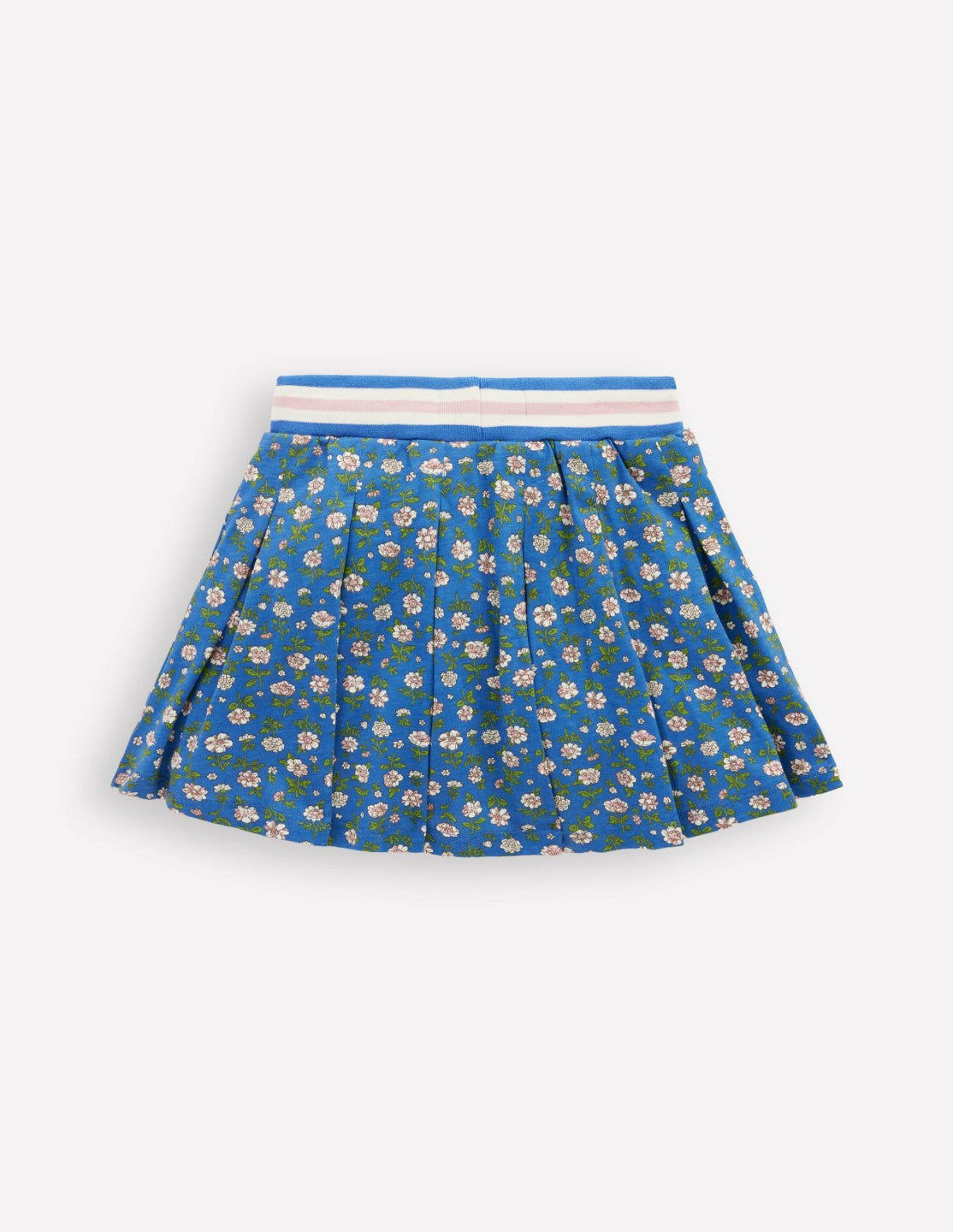 Pleated Jersey Skort-Bluejay Garden Flower / Boden us