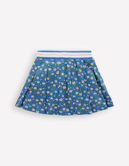 Pleated Jersey Skort-Bluejay Garden Flower / Boden us