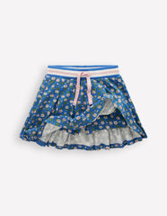 Pleated Jersey Skort-Bluejay Garden Flower / Boden us